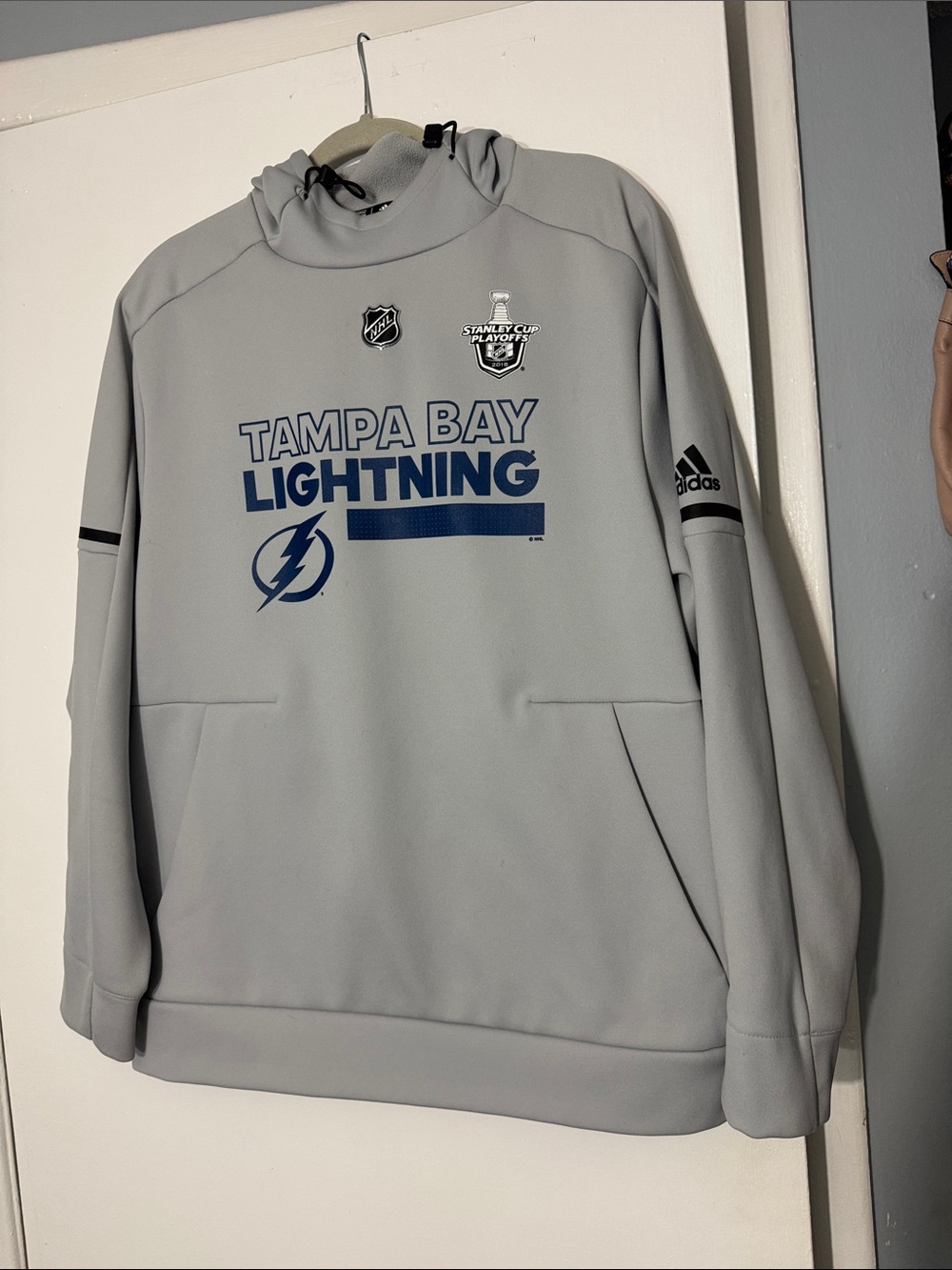 adidas Gray & Navy Tampa Bay Lightning Hoodie